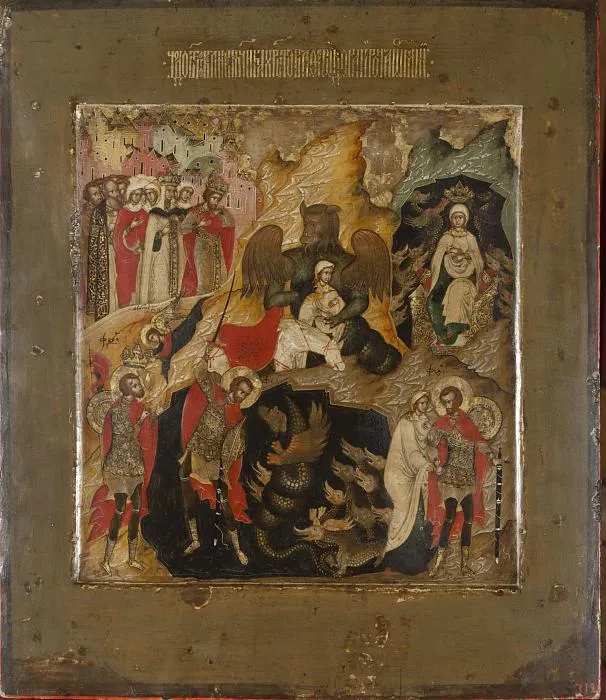 Icon. The Miracle of St Theodore of Amasea